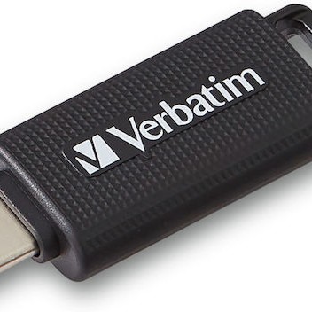 Verbatim Retractable 64GB USB 3.2 Stick με σύνδεση USB-C Μαύρο