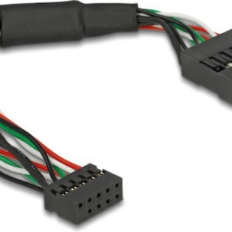 DeLock USB 2.0 pin header female 2.00 mm 10 pin to USB 2.0 pin header male 2.54 mm 10 pin 12 cm 41977