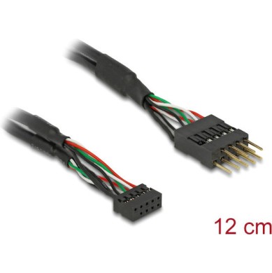 DeLock USB 2.0 pin header female 2.00 mm 10 pin to USB 2.0 pin header male 2.54 mm 10 pin 12 cm 41977