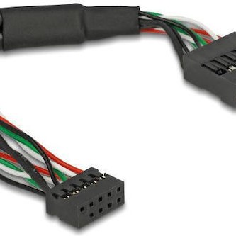 DeLock USB 2.0 pin header female 2.00 mm 10 pin to USB 2.0 pin header male 2.54 mm 10 pin 12 cm 41977