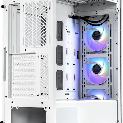 CoolerMaster Masterbox TD500 Mesh V2 Gaming Midi Tower Κουτί Υπολογιστή με Πλαϊνό Παράθυρο και RGB Φωτισμό Λευκό