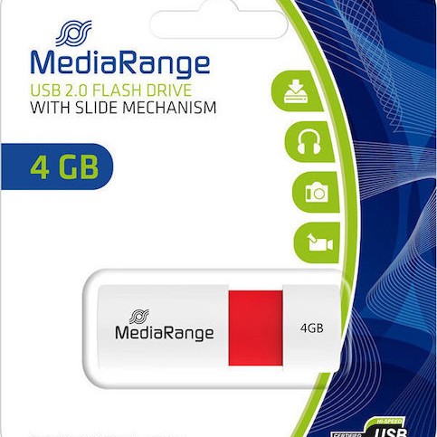 MediaRange 4GB USB 2.0 Stick Κόκκινο