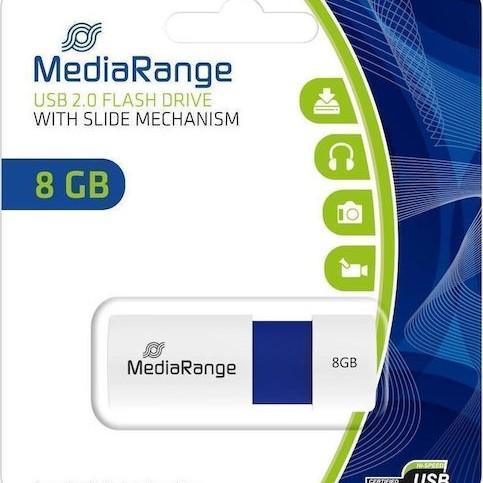 MediaRange 8GB USB 2.0 Stick Ασημί