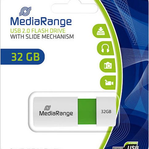 MediaRange 32GB USB 2.0 Stick Λευκό