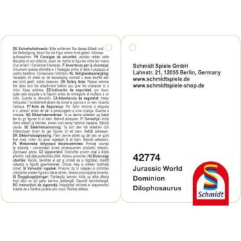 Schmidt Spiele Λούτρινος Δεινόσαυρος Dilophosaurus 25 εκ.