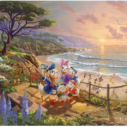 Puzzle Thomas Kinkade, Disney, Donald and Daisy on the Beach 2D 1000 Κομμάτια