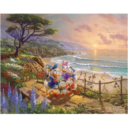Puzzle Thomas Kinkade, Disney, Donald and Daisy on the Beach 2D 1000 Κομμάτια