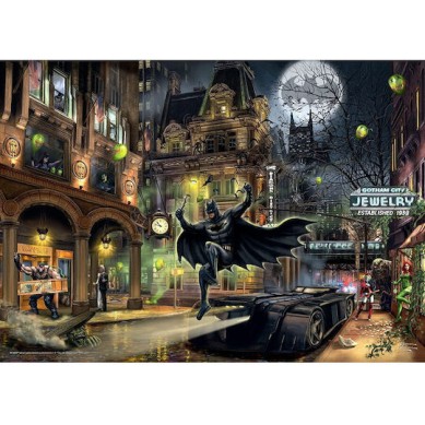 Schmidt Spiele Thomas Kinkade Studios Dc Batman Gotham City Jigsaw Puzzle Black 1000 Pieces