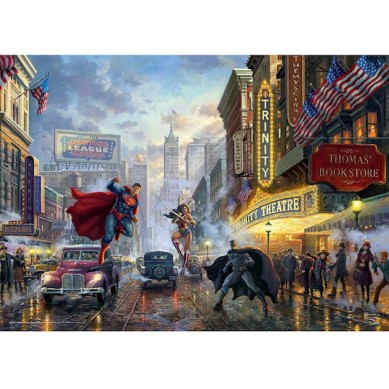 Schmidt Spiele Thomas Kinkade Studios Dc Batman Superman Wonder Woman Trinity Jigsaw Puzzle 1000 Pieces