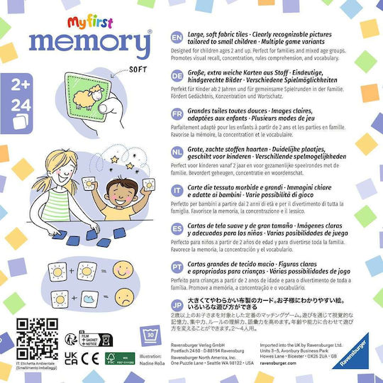 Επιτραπέζιο Παιχνίδι My First Memory Ζωάκια για 1+ Παίκτες 2+ Ετών Ravensburger