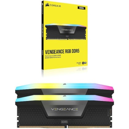 Corsair Vengeance RGB XMP DDR5 64GB RAM με 2x32GB Modules και Ταχύτητα 5600 για Desktop