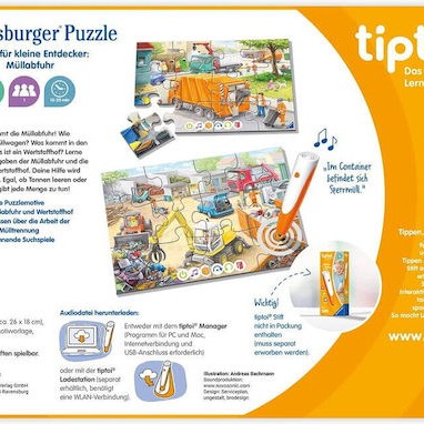 Παιδικό Puzzle Οχήματα Καθαρισμού 24pcs για 3+ Ετών Ravensburger