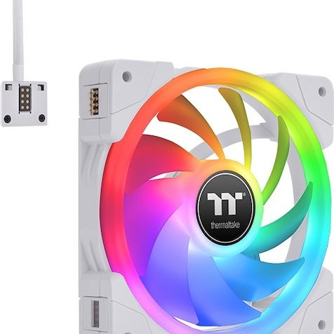 Thermaltake Swafan Ex14 Case Fan 140mm με RGB Φωτισμό και Σύνδεση 9-Pin Λευκό