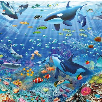Puzzle Colorful Underwater Fun 2D 3000 Κομμάτια