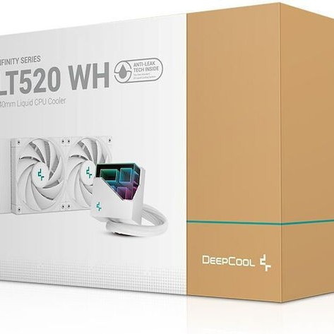 Deepcool LT520 Υδρόψυξη Επεξεργαστή Διπλού Ανεμιστήρα 120mm για Socket AM4/AM5/1700/1200/115x με ARGB Φωτισμό Λευκή