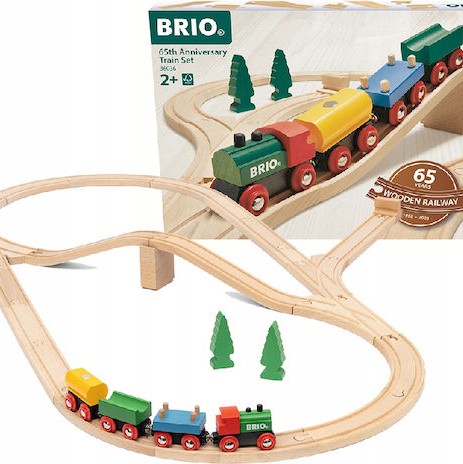 Brio Toys Anniversary Σετ με Τρενάκι από Ξύλο για 3+ Ετών
