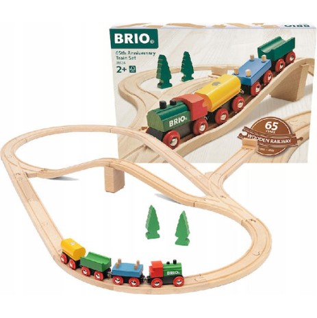 Brio Toys Anniversary Σετ με Τρενάκι από Ξύλο για 3+ Ετών