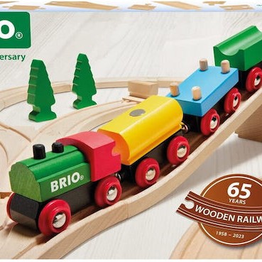 Brio Toys Anniversary Σετ με Τρενάκι από Ξύλο για 3+ Ετών