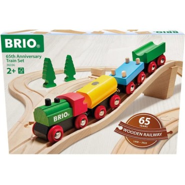 Brio Toys Anniversary Σετ με Τρενάκι από Ξύλο για 3+ Ετών