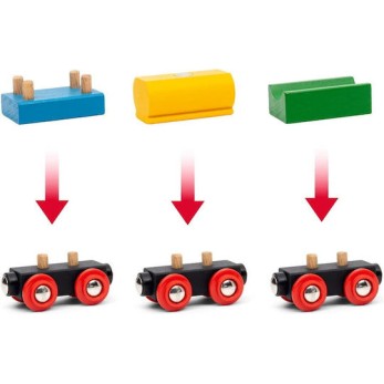 Brio Toys Anniversary Σετ με Τρενάκι από Ξύλο για 3+ Ετών