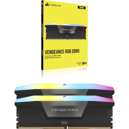 Corsair Vengeance RGB DDR5 64GB RAM με 2x32GB Modules και Ταχύτητα 5200 για Desktop
