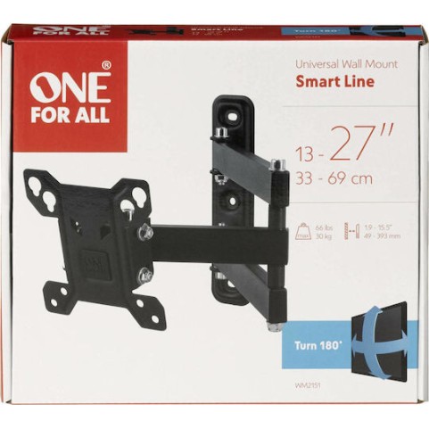 One For All WM 2151 Βάση Τηλεόρασης Τοίχου με Βραχίονα έως 27