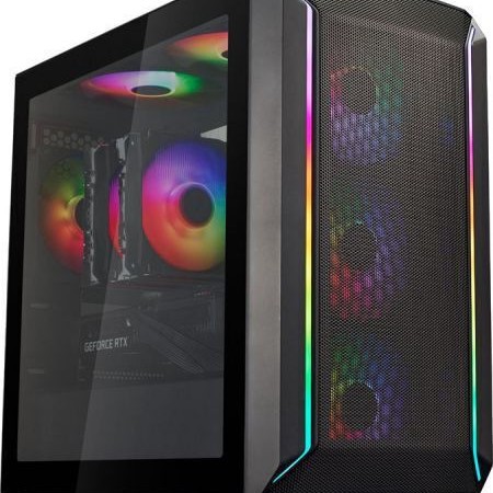 Silverstone Fara 312Z Gaming Mini Tower Κουτί Υπολογιστή με Πλαϊνό Παράθυρο και RGB Φωτισμό Μαύρο
