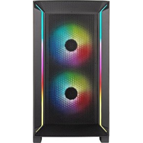Silverstone Fara 312Z Gaming Mini Tower Κουτί Υπολογιστή με Πλαϊνό Παράθυρο και RGB Φωτισμό Μαύρο