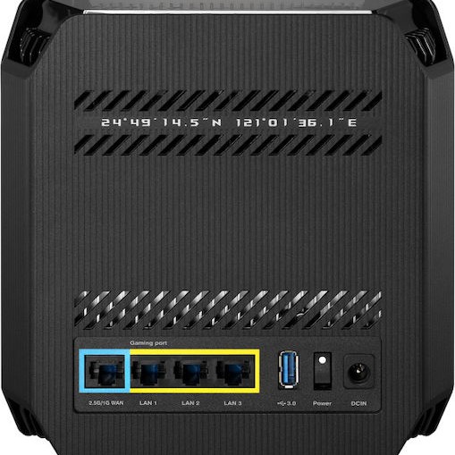 Asus ROG Rapture GT6 WiFi Mesh Network Access Point Wi‑Fi 6 Tri Band (2.4 & 5 & 5GHz) Μαύρο