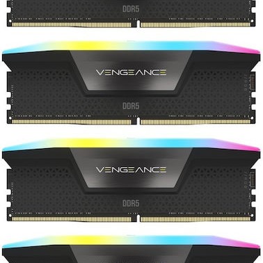 Corsair Vengeance RGB DDR5 64GB RAM με 4x16GB Modules και Ταχύτητα 6600 για Desktop
