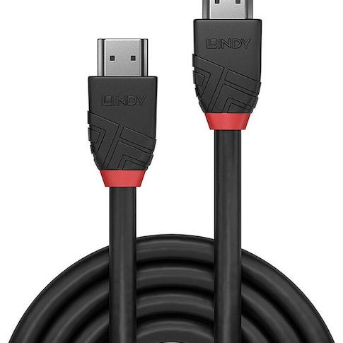 Lindy HDMI 2.0 Cable HDMI male - HDMI male 5m Μαύρο