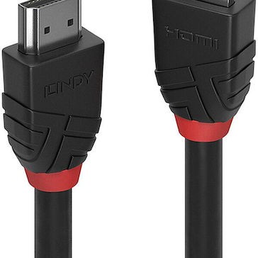 Lindy HDMI 2.0 Cable HDMI male - HDMI male 5m Μαύρο