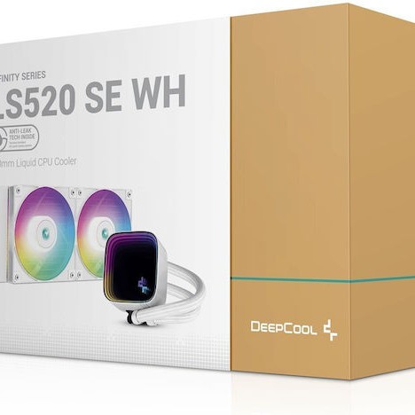 Deepcool LS520 SE Υδρόψυξη Επεξεργαστή Διπλού Ανεμιστήρα 120mm για Socket AM4/AM5/1700/1200/115x με ARGB Φωτισμό Λευκή