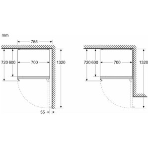 Siemens Ψυγειοκαταψύκτης 440lt Υ203xΠ70xΒ66.7εκ. Inox KG49NAICT