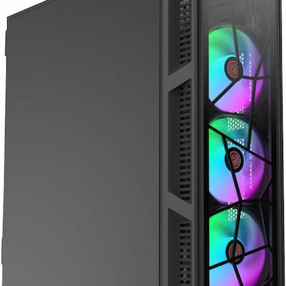 Raijintek Ponos Ultra TG4 Midi Tower Κουτί Υπολογιστή με ARGB Φωτισμό Coating Black