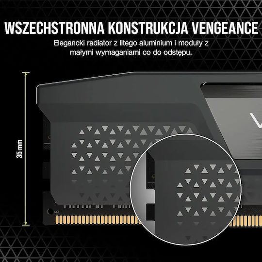 Corsair Vengeance DDR5 48GB RAM με 2x24GB Modules και Ταχύτητα 5200 για Desktop