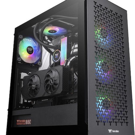 Thermaltake V350 TG ARGB Air Gaming Midi Tower Κουτί Υπολογιστή με Πλαϊνό Παράθυρο Μαύρο