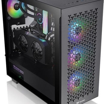 Thermaltake V350 TG ARGB Air Gaming Midi Tower Κουτί Υπολογιστή με Πλαϊνό Παράθυρο Μαύρο