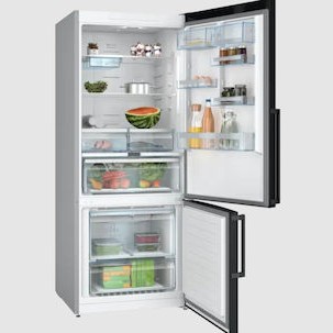 Bosch Ψυγειοκαταψύκτης 526lt Total NoFrost Υ186xΠ75xΒ80εκ. Μαύρος KGN76AXDR