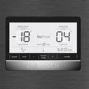 Bosch Ψυγειοκαταψύκτης 526lt Total NoFrost Υ186xΠ75xΒ80εκ. Μαύρος KGN76AXDR