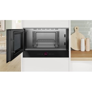 Bosch Εντοιχιζόμενος Φούρνος Μικροκυμάτων με Grill 21lt Μαύρος