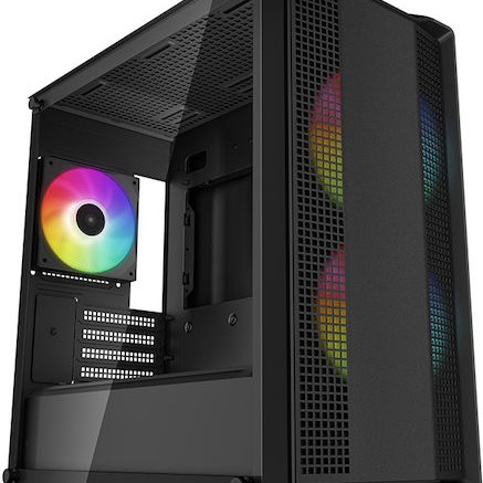 Deepcool CC360 ARGB Gaming Mini Tower Κουτί Υπολογιστή με Πλαϊνό Παράθυρο Μαύρο