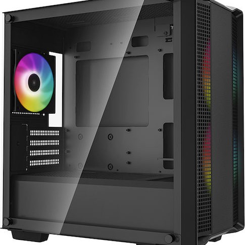 Deepcool CC360 ARGB Gaming Mini Tower Κουτί Υπολογιστή με Πλαϊνό Παράθυρο Μαύρο