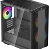 Deepcool CC360 ARGB Gaming Mini Tower Κουτί Υπολογιστή με Πλαϊνό Παράθυρο Μαύρο