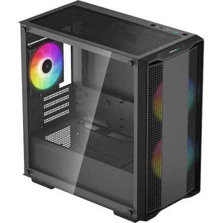 Deepcool CC360 ARGB Gaming Mini Tower Κουτί Υπολογιστή με Πλαϊνό Παράθυρο Μαύρο