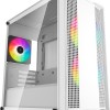 Deepcool CC360 ARGB Gaming Mini Tower Κουτί Υπολογιστή με Πλαϊνό Παράθυρο Λευκό