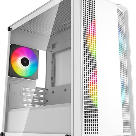Deepcool CC360 ARGB Gaming Mini Tower Κουτί Υπολογιστή με Πλαϊνό Παράθυρο Λευκό