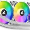 Sharkoon S80 RGB Υδρόψυξη Επεξεργαστή Διπλού Ανεμιστήρα 120mm για Socket AM4/AM5/1700/1200/115x Λευκή