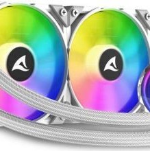 Sharkoon S80 RGB Υδρόψυξη Επεξεργαστή Διπλού Ανεμιστήρα 120mm για Socket AM4/AM5/1700/1200/115x Λευκή
