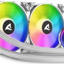 Sharkoon S80 RGB Υδρόψυξη Επεξεργαστή Διπλού Ανεμιστήρα 120mm για Socket AM4/AM5/1700/1200/115x Λευκή